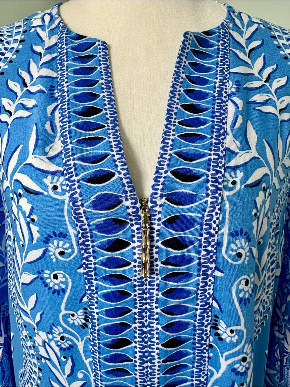 Lilly Pulitzer Laurelie Caftan Maxi Dress Abaco Blue Have It Both Rays NWT Sz 2 - Picture 11 of 17